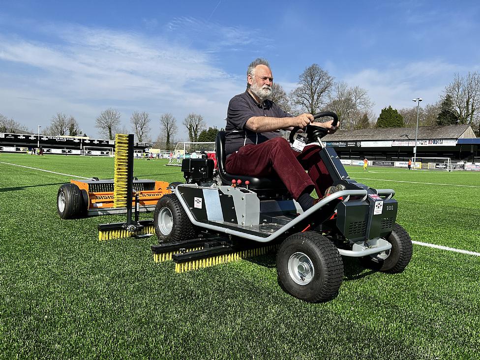 Article - SISIS-Brush-Pro-and-SSS1000-Sweeper-helping-to-maintain-the-surface-at-Merthyr-Town-FC